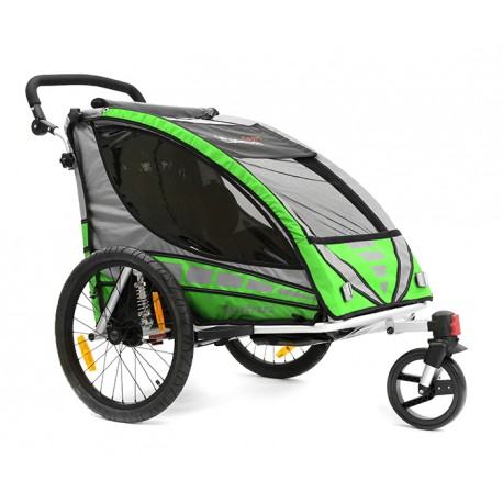 QERIDOO SPORTREX2 aluminijska prikolica za bicikl/kolica - 2U1 - sa amortizerima (za 2 djece)