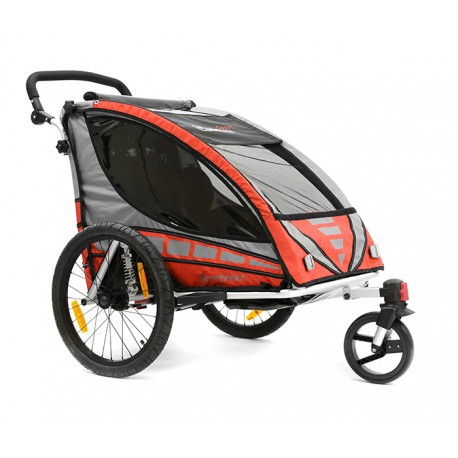 QERIDOO SPORTREX2 aluminijska prikolica za bicikl/kolica - 2U1 - sa amortizerima (za 2 djece)
