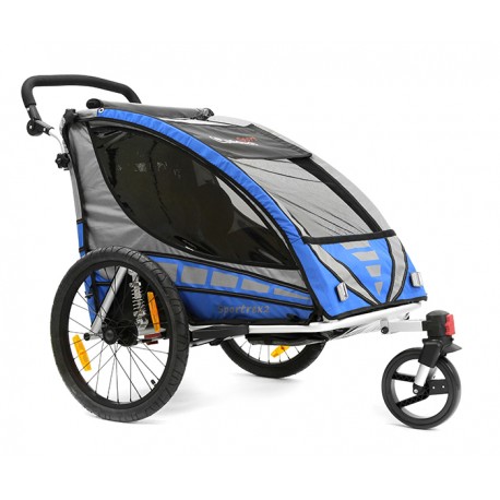 QERIDOO SPORTREX2 aluminijska prikolica za bicikl/kolica - 2U1 - sa amortizerima (za 2 djece)