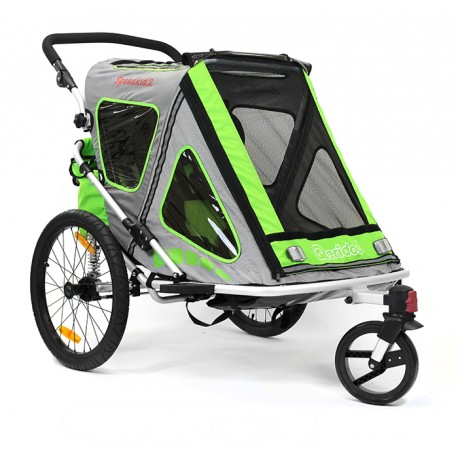 QERIDOO SPEEDKID2 aluminijska prikolica za bicikl/kolica - 2U1 - sa amortizerima (za 1 ili 2 djece)