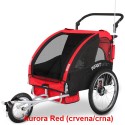 Prikolica za bicikl - KOLICA - 2U1 - sa amortizerima / AURORA RED