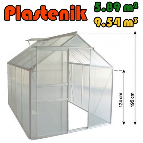 Plastenik 190 X 310 cm - 5.89m2 - 9.54m3