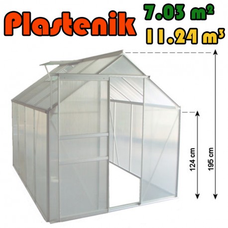 Plastenik 190 X 370 cm - 7.03m2 - 11.24m3